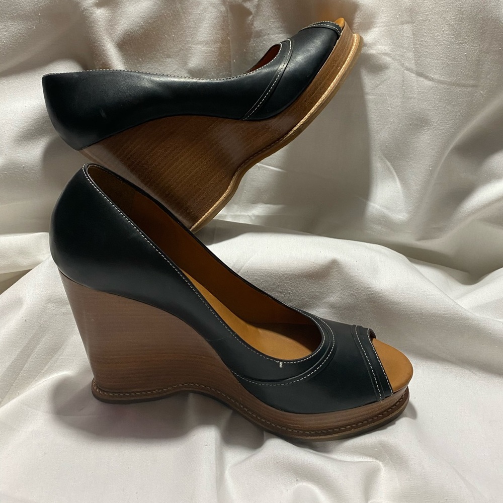 KORS Open Toe Wedge